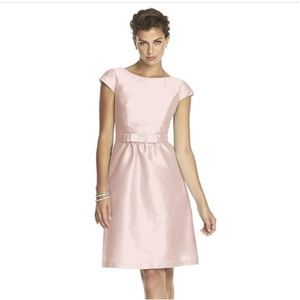 Alfred Sing size 14 D568. Pearl pink fit and flare